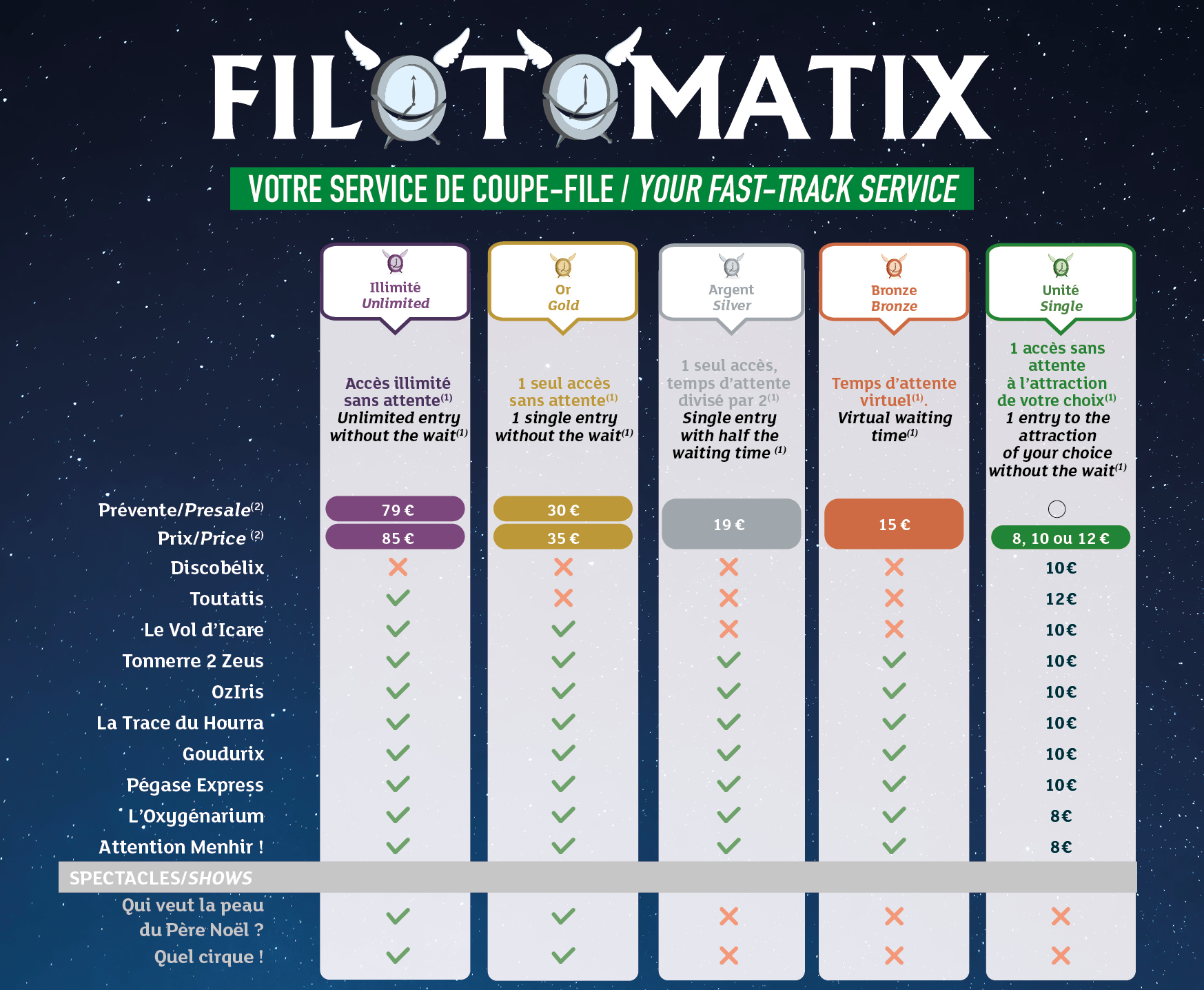 tarifs filotomatix noel parc asterix