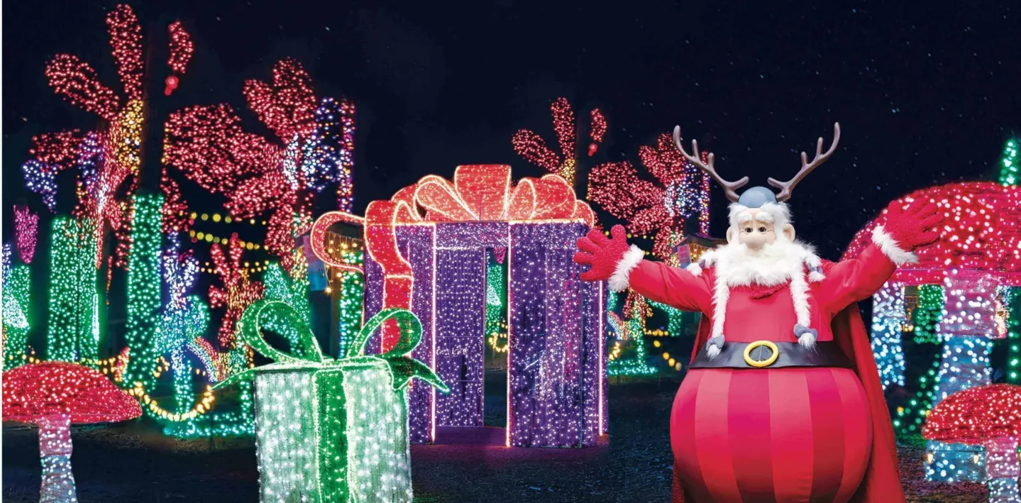 Les jardins merveilleux du Père Noël Parc Astérix