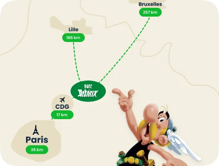 plan accès Parc Astérix