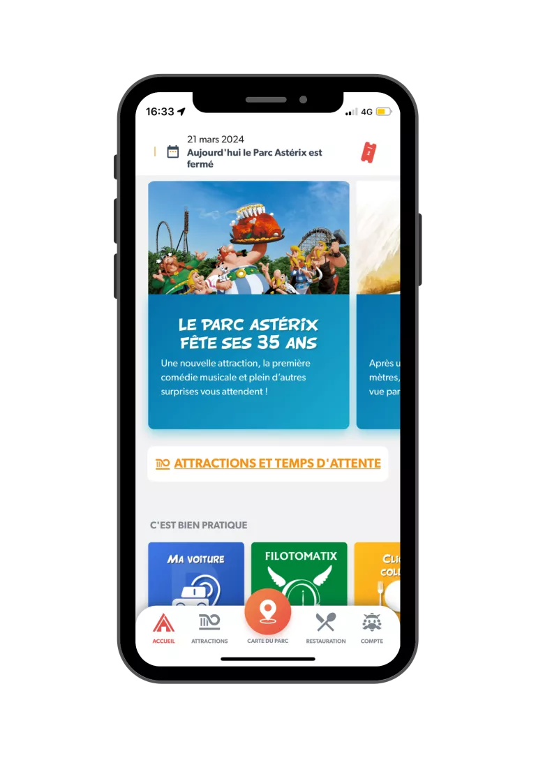 application mobile Parc Astérix